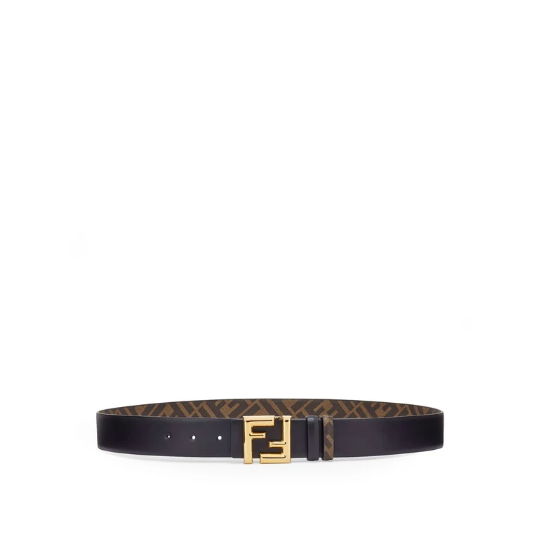 Fendi Belts Nero+tab. mr+os Pelle/cotone - Men