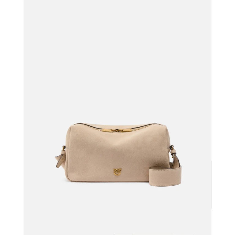 Pinko - Sac porté épaule moyen Horizontal Bag en daim