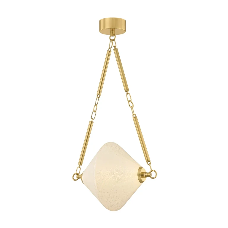 Vintage Polished Brass LED Pendant from the Solara Collection