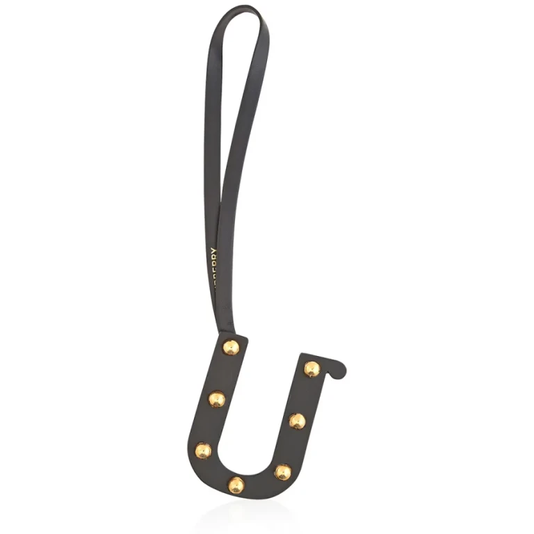 Burberry Studded Leather Alphabet U Charm