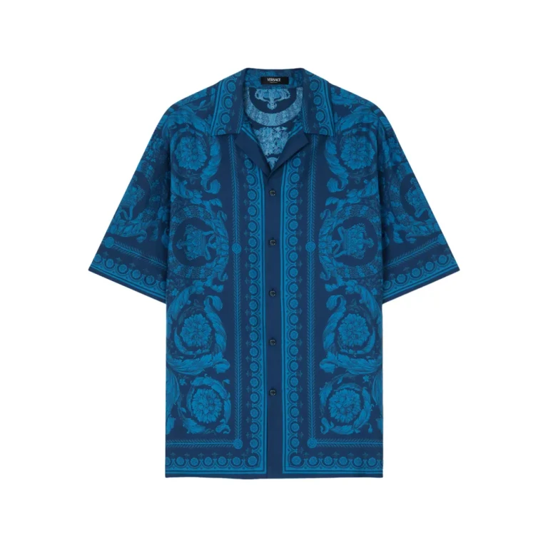 Versace Barocco-print Short-sleeve Shirt