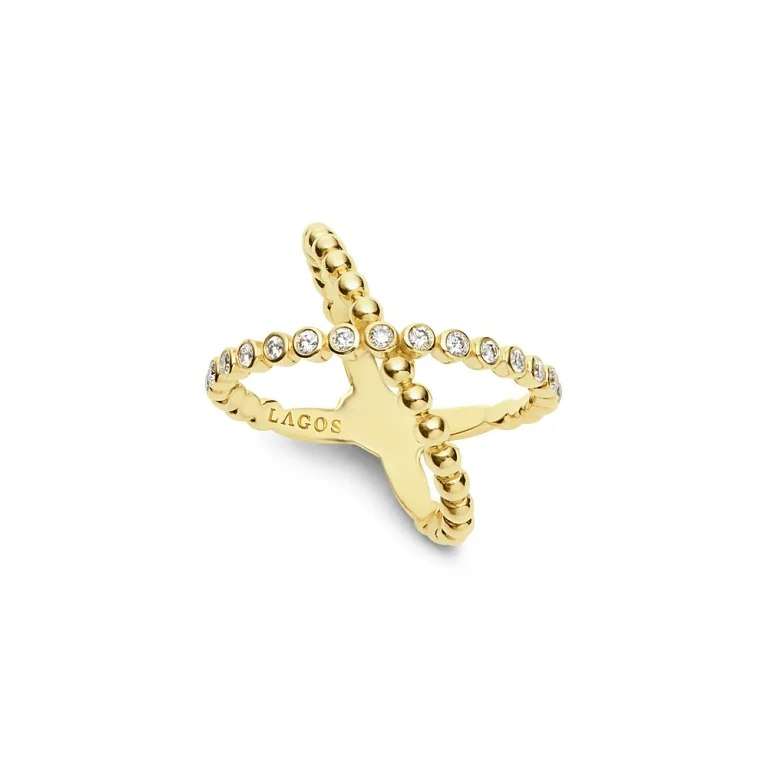 Lagos Caviar Gold Collection 18K Gold & Diamond Ring