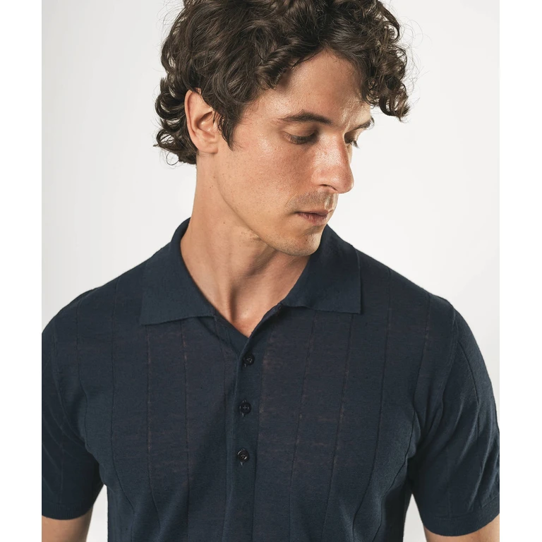 Larusmiani Linen And Cotton Polo Saint Tropez Olive Knitwear - Men
