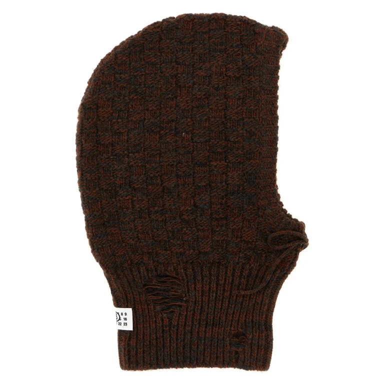 MM6 Maison Margiela Distressed Wool Balaclava