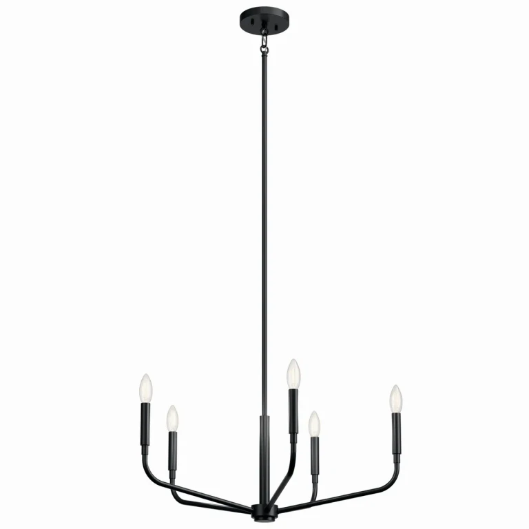 Black Five Light Chandelier from the Madden Collection