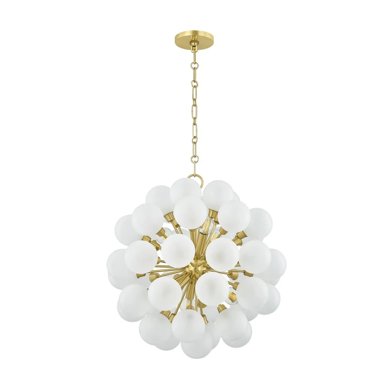 Aged Brass Chandelier from the Antoneta Collection