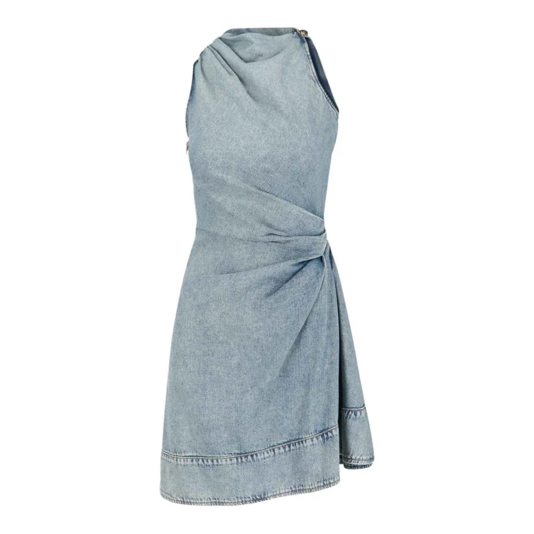 Alexander Mcqueen Robe Courte - Bleu