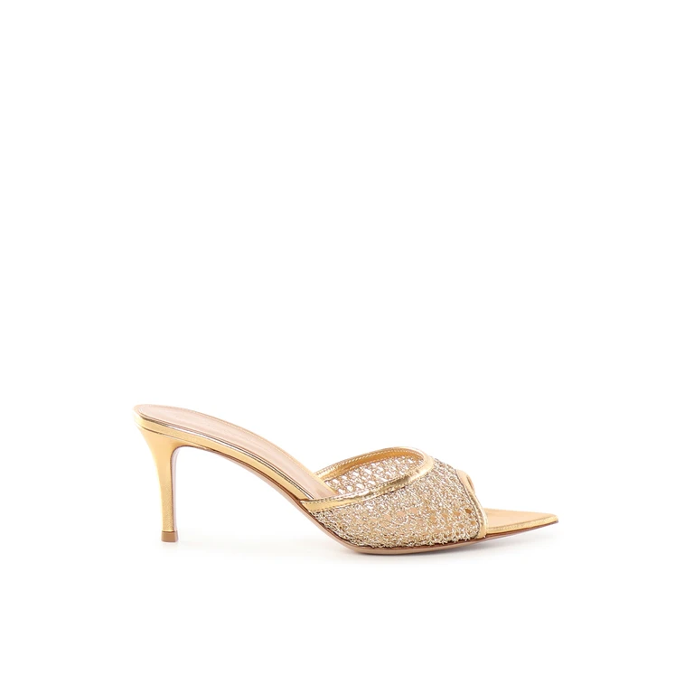 Gianvito Rossi Sandals Golden Fabric / Nappa - Women
