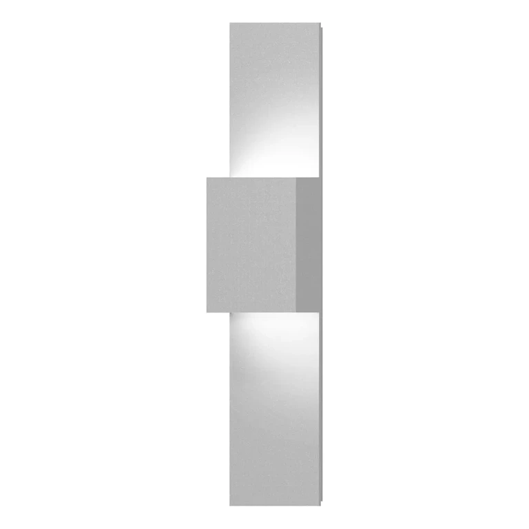 Flat Box 2-Light 25" Wall Sconce in Textured White