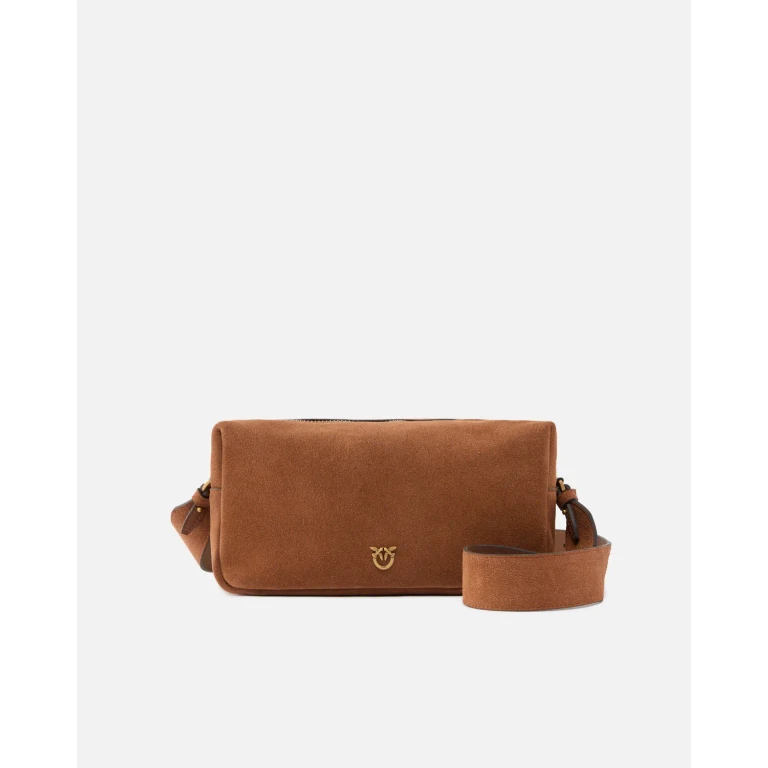 Pinko - Sac porté épaule moyen Horizontal Bag en daim