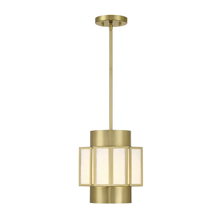 Warm Brass Three Light Pendant from the Gideon Collection