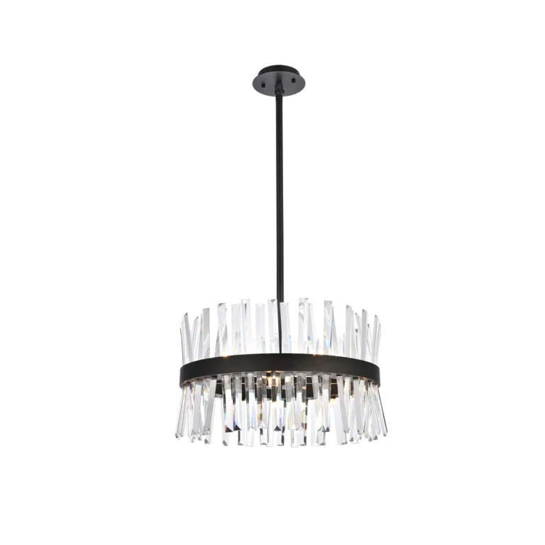 Black Ten Light Pendant from the Serephina Collection