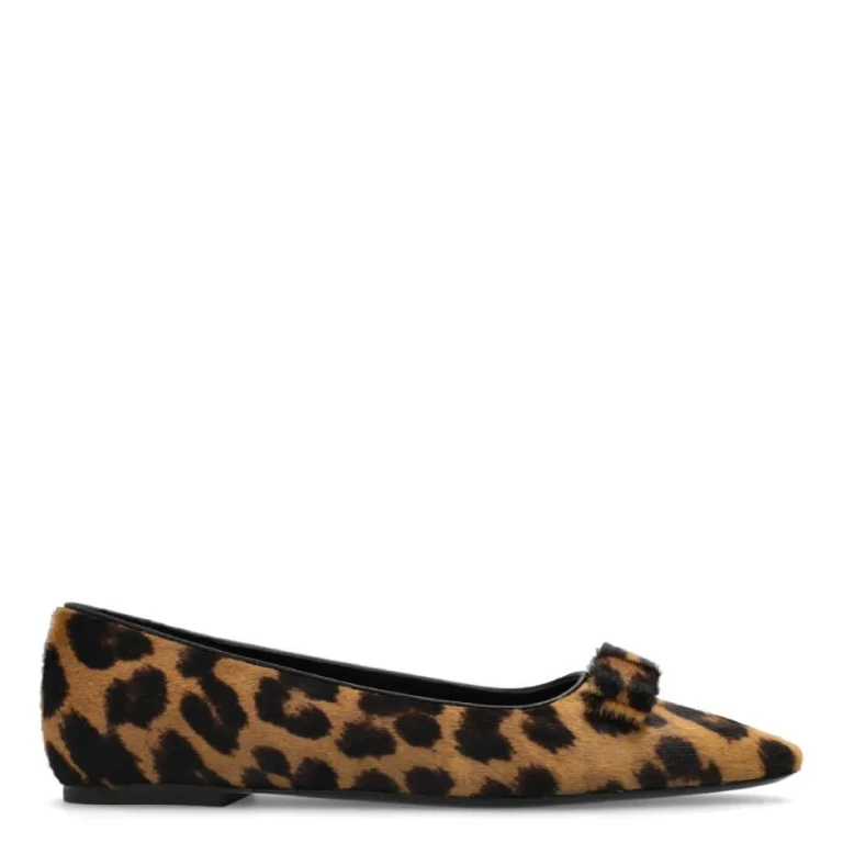 Ferragamo Siwar Leopard-Print Vara Ballet Flats