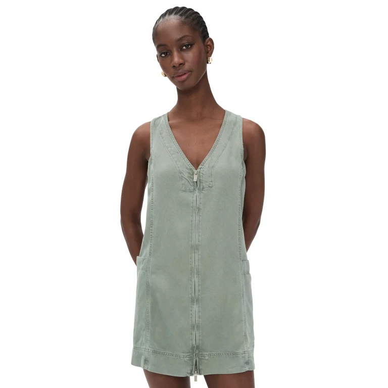 Splendid Lounge Denim Mini Dress Eucalyptus XL