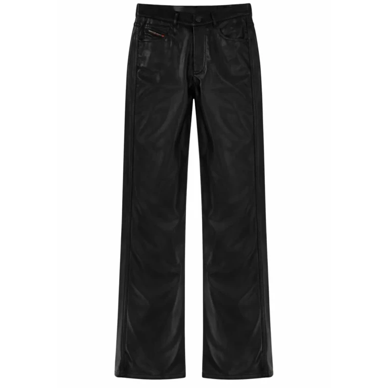 Diesel Pantalons En Cuir - Noir
