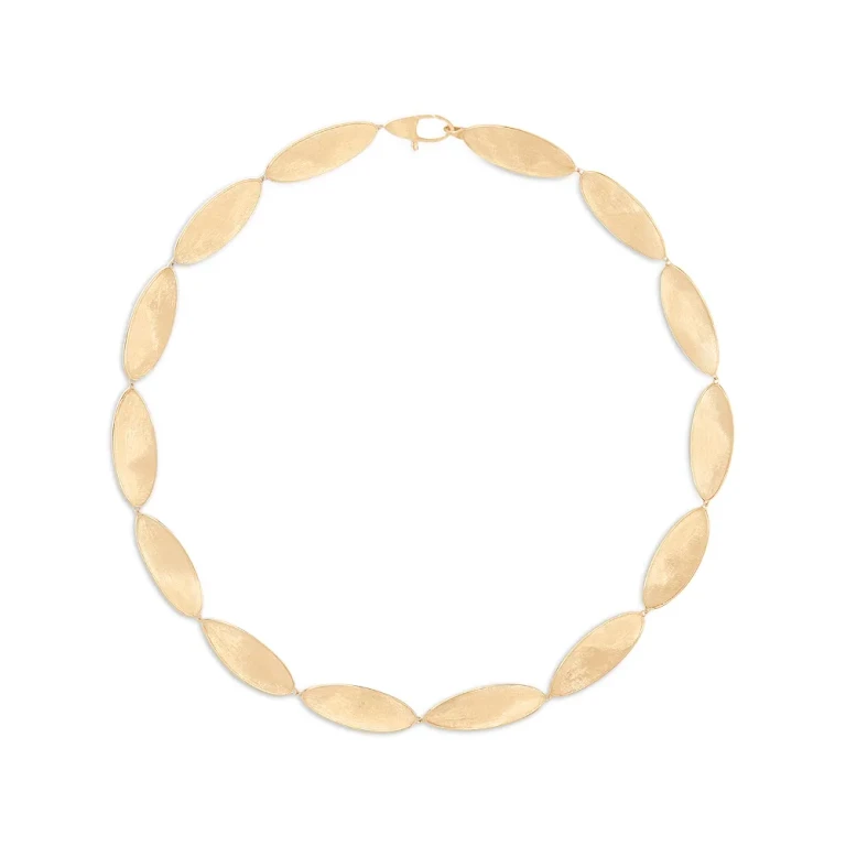Marco Bicego 18K Yellow Gold Lunaria Twist Textured Link Collar Necklace, 17.75