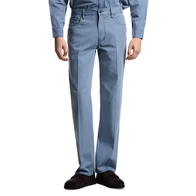Emporio Armani Straight Fit Jeans in Bright Blue