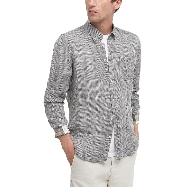 Barbour Linton Tailored Fit Long Sleeve Button Down Shirt