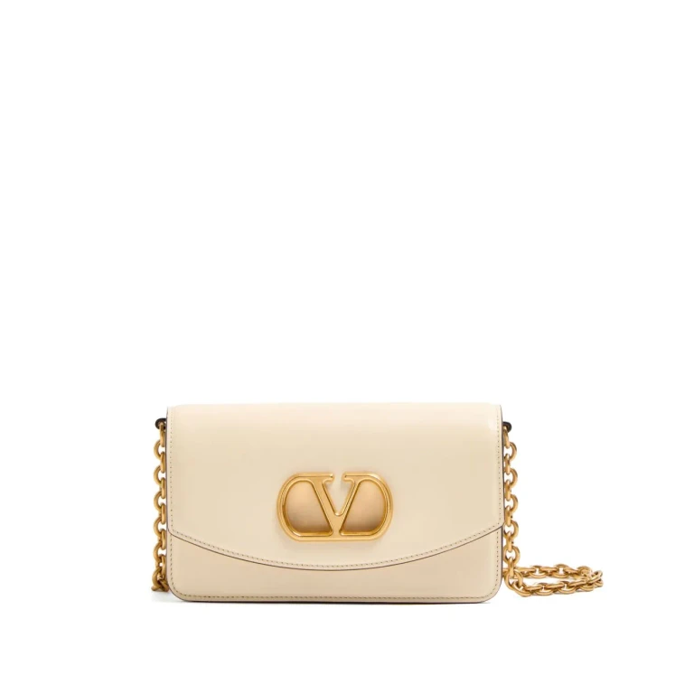 Valentino Garavani Vain Small Leather Clutch