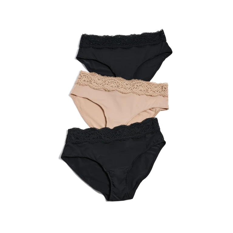 Skarlett Blue Skarlett Blue Divine Hipster 3-Pack Black/Nylon L