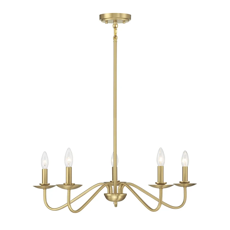 Trade Winds Aidan 5-Light Chandelier in Natural Brass