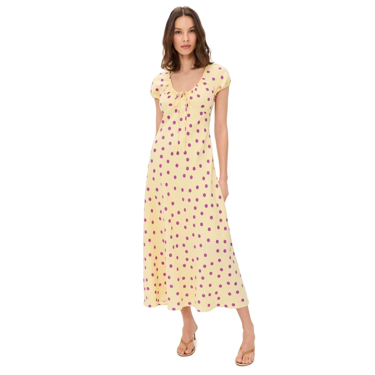 MAUDE CLUB Natasha Dress Yellow Purple M