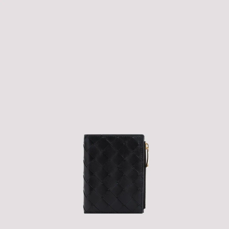 BOTTEGA VENETA - Bottega Veneta Small Intrecciato Bi-Fold Zip Wallet