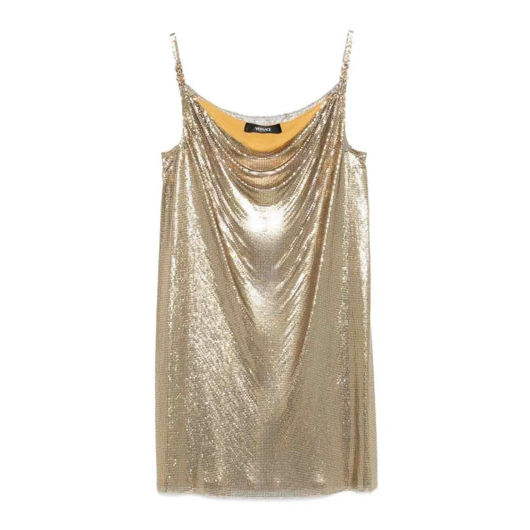 Versace Robe De Cocktail - Or