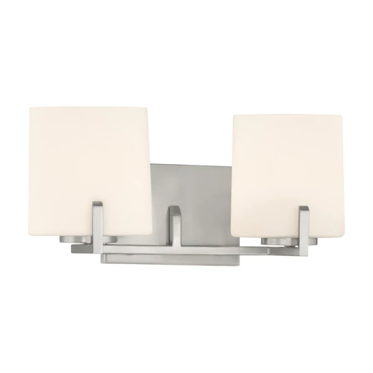 Brushed Nickel Bathroom Vanity Light from the Mirelle Collection
