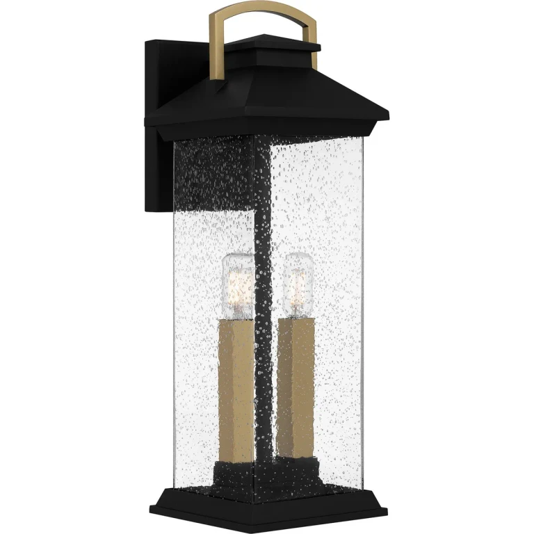 Earth Black Two Light Outdoor Wall Mount from the Henderson Collection