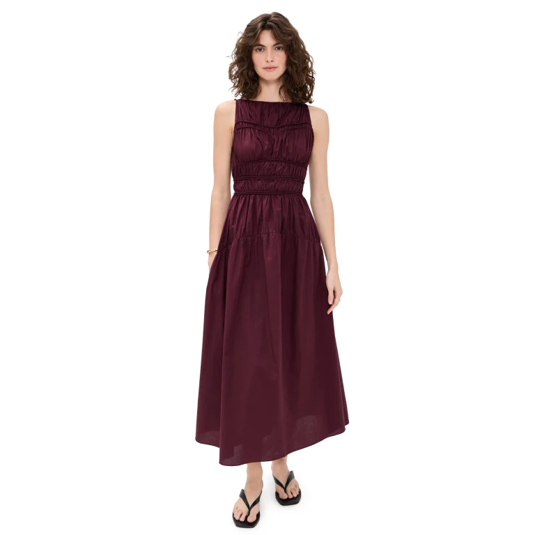 FAITHFULL Yael Midi Dress Mulberry 2