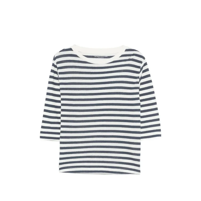 Majestic Filatures Striped Short-sleeve T-shirt