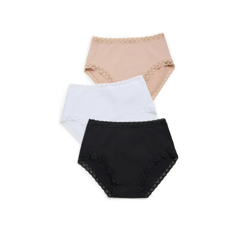 Natori Bliss Full Brief 3 Pack Black XXL