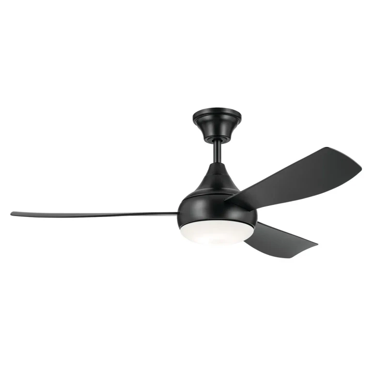 Satin Black 54"Ceiling Fan from the Ample Collection