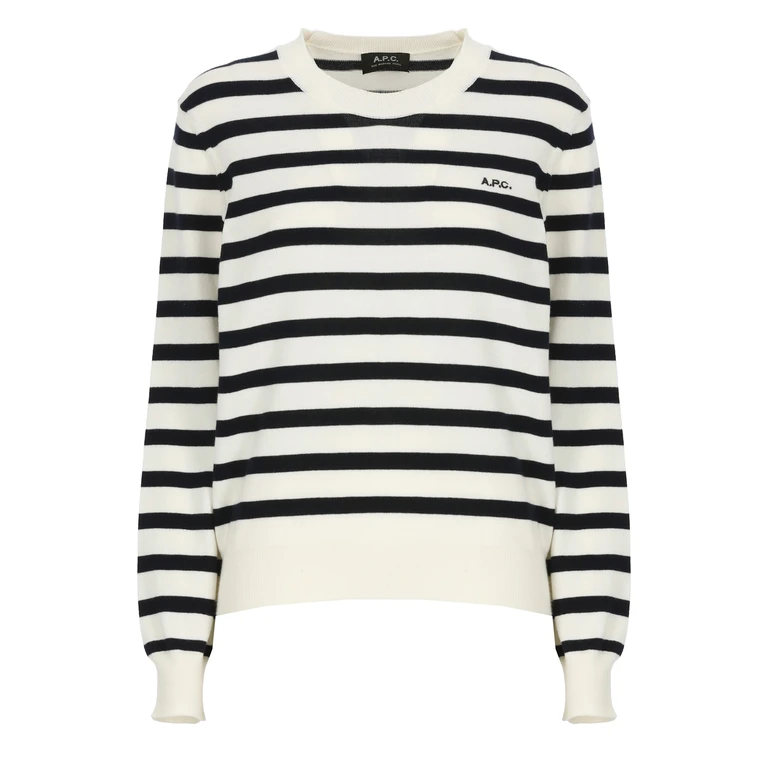 A. P.C. Striped Sweater With Logo