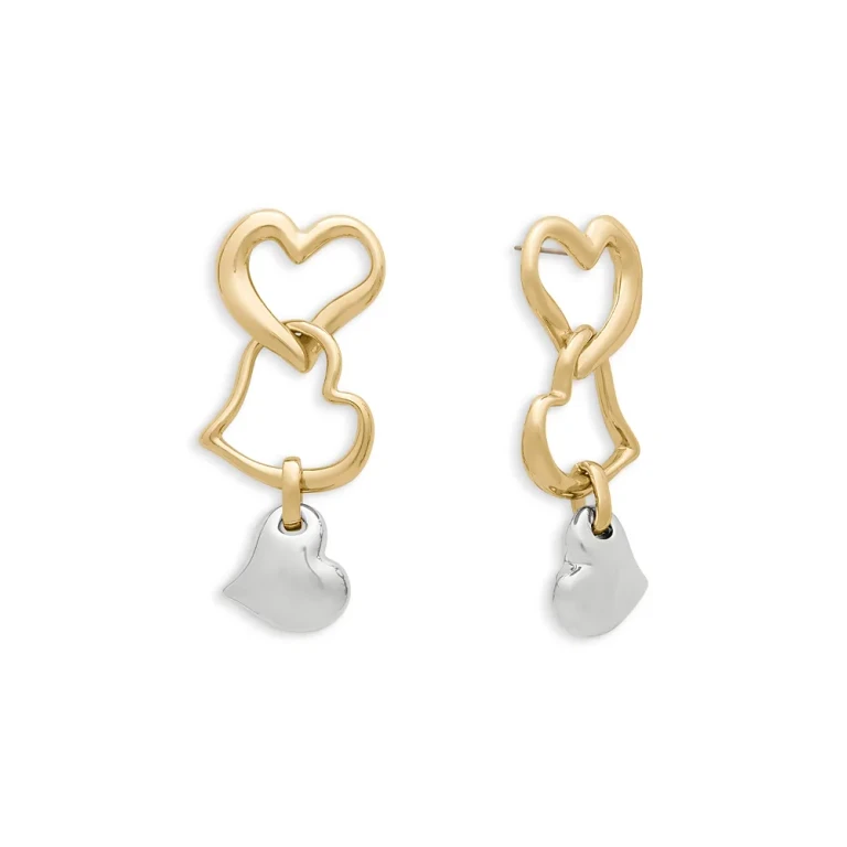 kate spade new york Amour Triple Heart Linear Drop Earrings