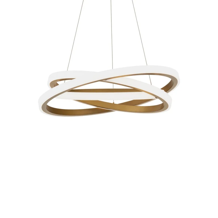 Aged Brass LED Chandelier from the Veloce Collection