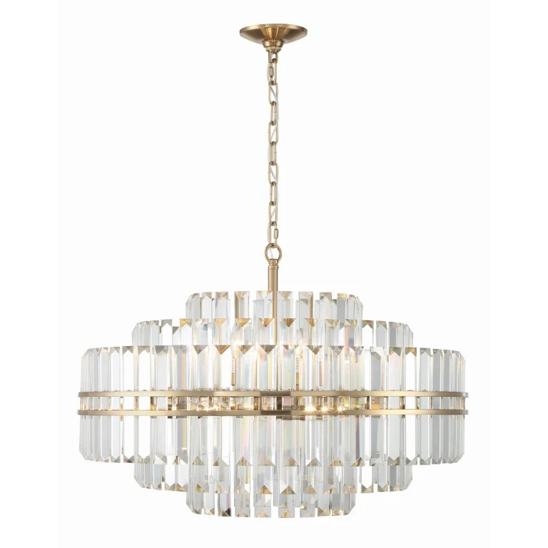 Aged Brass 16 Light Chandelier from the Hayes Collection