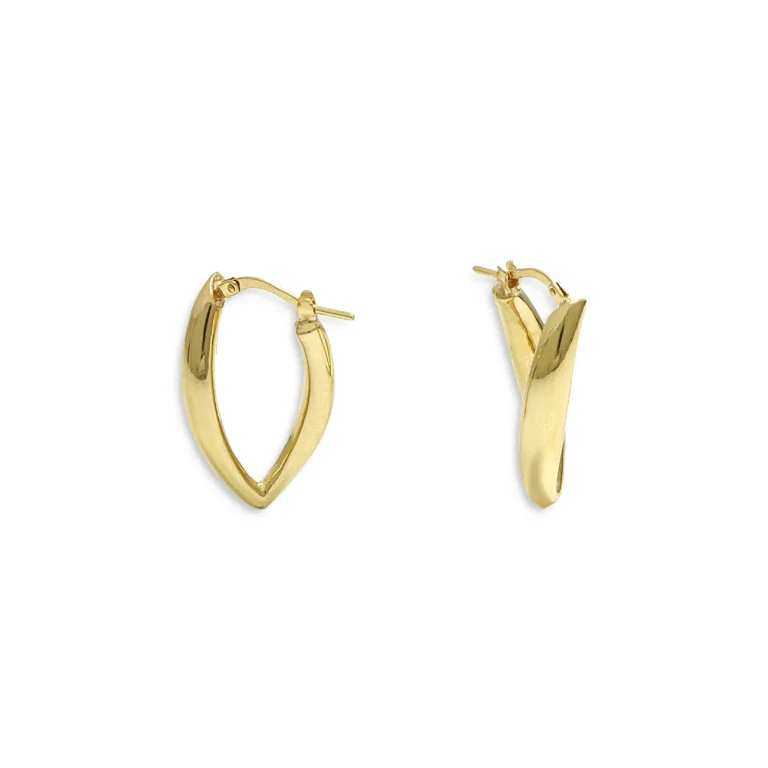 14K Yellow Gold Artform Hoop Earrings