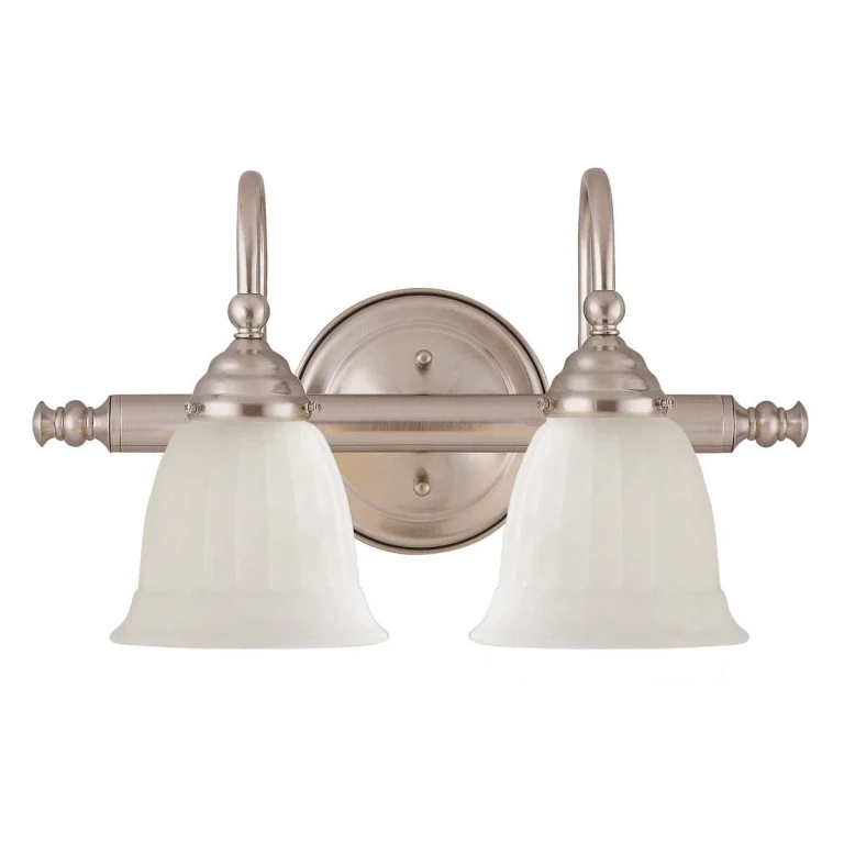 Savoy House Brunswick 2-Light Bathroom Vanity Light in Satin Nickel - 8-1062-2-SN