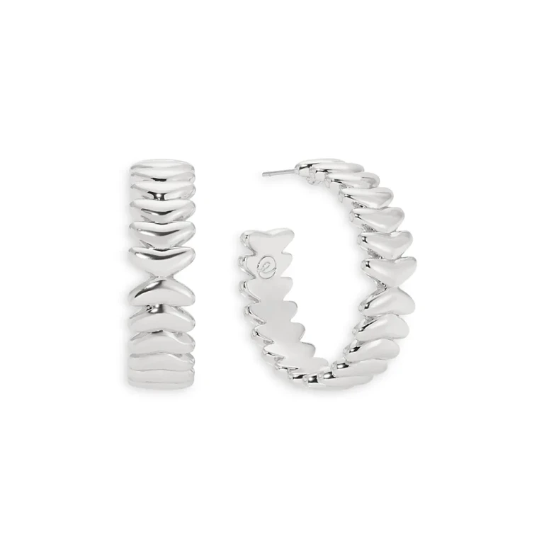 Ettika Metal Moderna Medium Half Hoop Earrings