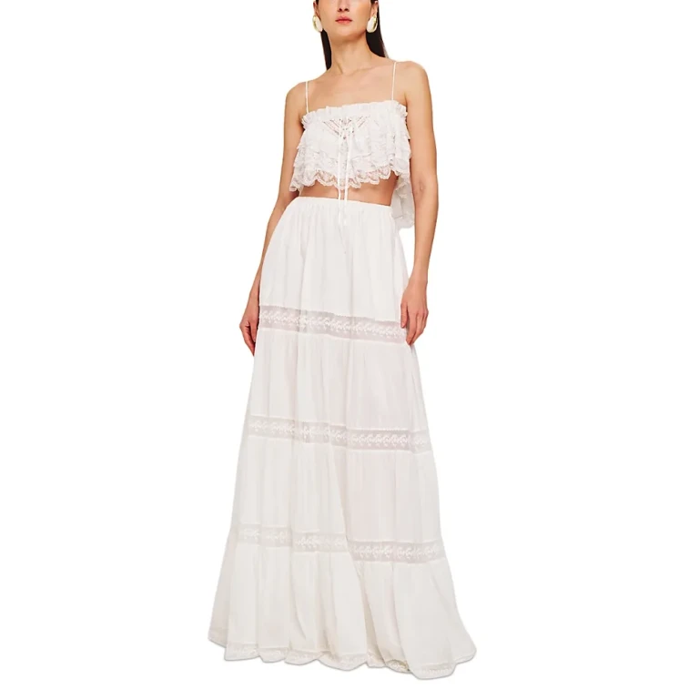 Ronny Kobo Carlton Lace Cropped Top