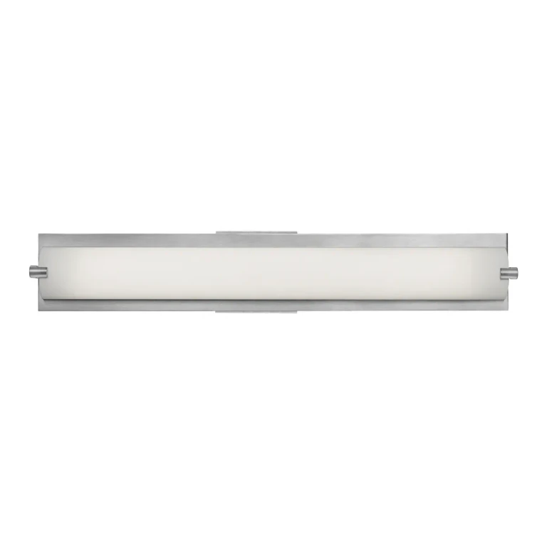 Geneva 1-Light LED Bathroom Vanity Light in Brushed Steel