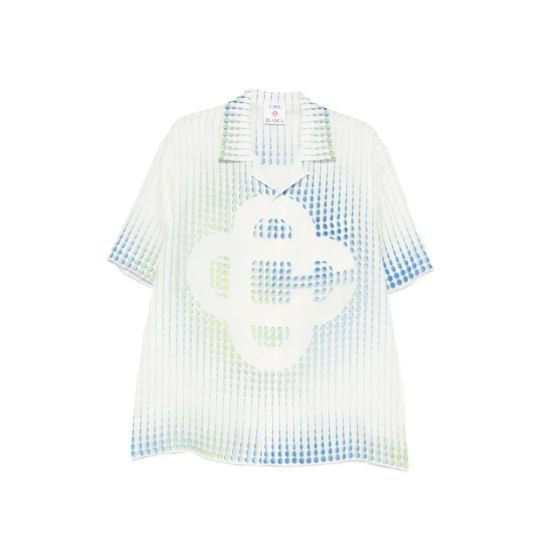 Casablanca Dots Cuban-collar Graphic Shirt