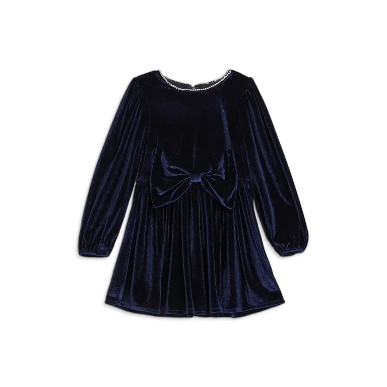 Bardot Girls' Ashlyn Velour Mini Dress - Little Kid, Big Kid