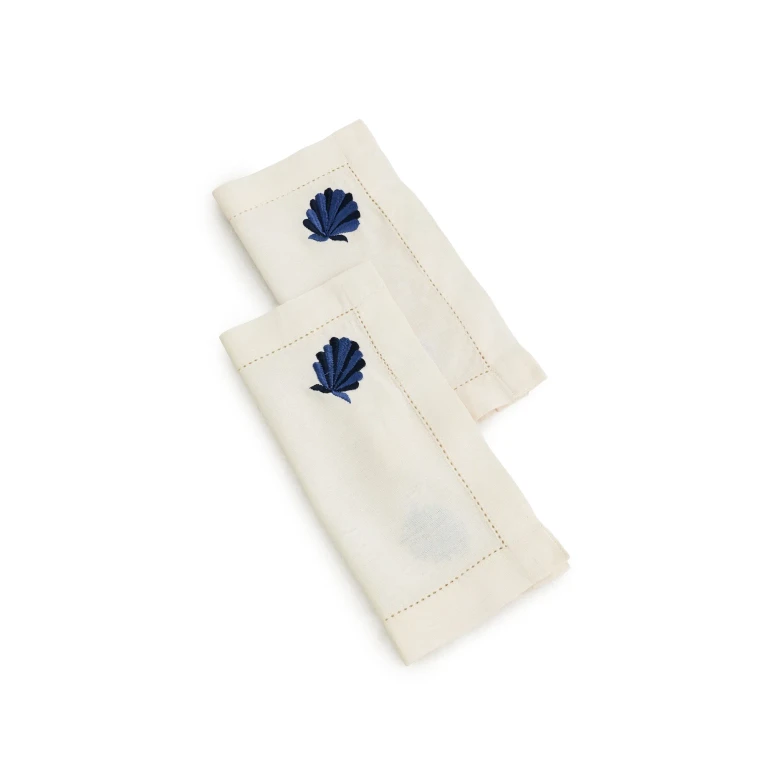 Carolina K Shell Napkins Set Gardenia One Size