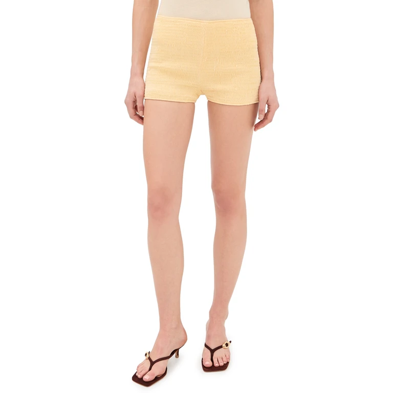 Seven Wonders Adora Shirred Hot Shorts Lemon L