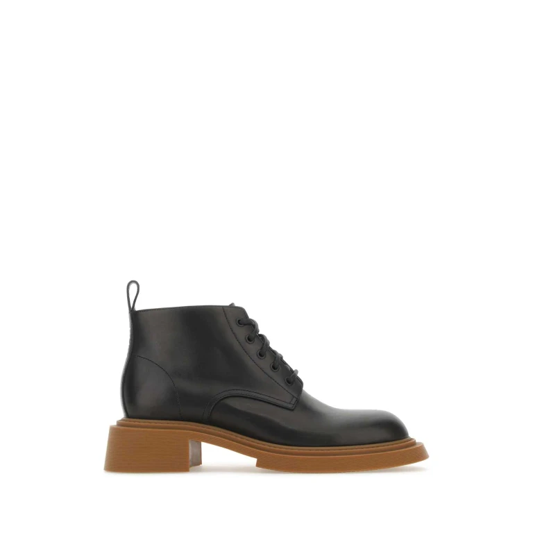 Botas de Cano Curto Loewe em Couro Preto