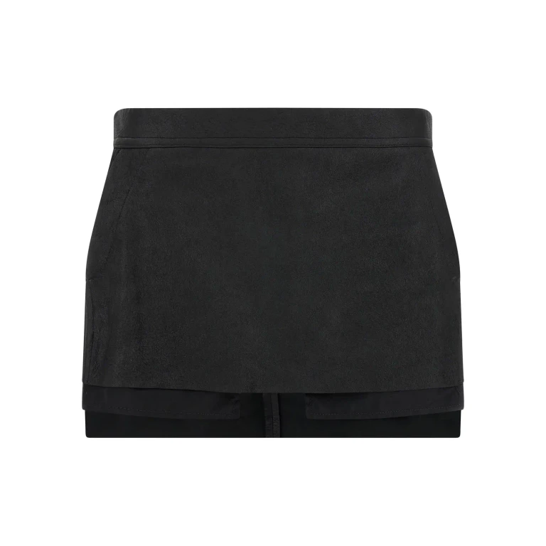 Rick Owens fog Cutdff Mini Skirt