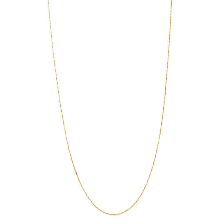 Box Link Chain Necklace in 14K Yellow Gold